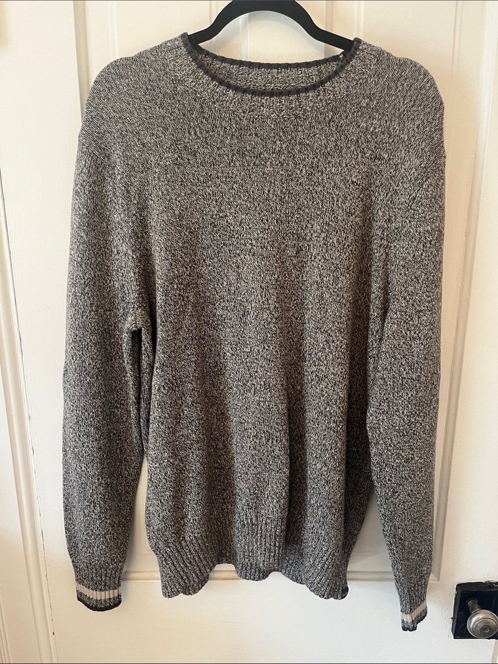 Vintage Men’s Eddie Bauer Gray Marled Crewneck Sweater 100% Cotton